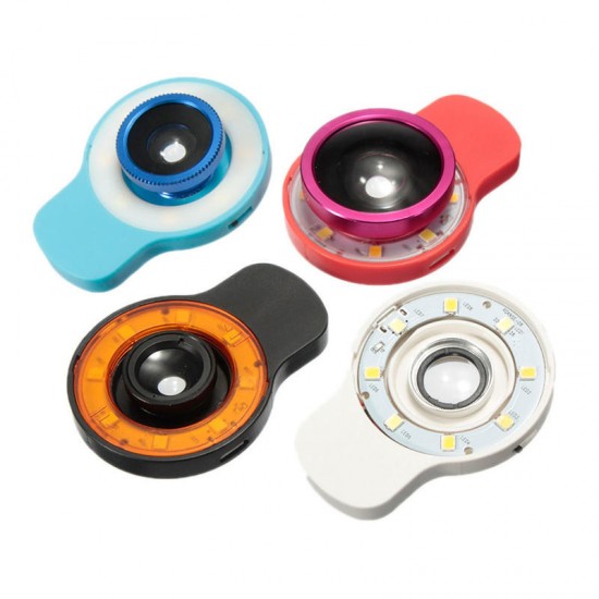 9 in 1 Clip-on Phone Selfie Speedlite 8 LED Flashlight Lamp Wide Angle Fish Eyes Lens Fill Lights 9 in 1 Clip-on Phone Selfie Speedlite 8 LED Flashlight Lamp Wide Angle Fish Eyes Lens Fill Lights