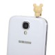 3X3.5mm Bear Dustproof Plug For Mobile Phone MP3 MP4