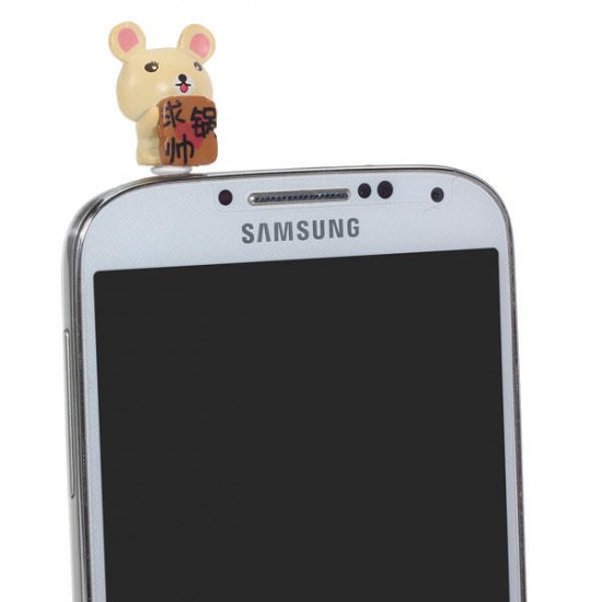 3X3.5mm Bear Dustproof Plug For Mobile Phone MP3 MP4 3X3.5mm Bear Dustproof Plug For Mobile Phone MP3 MP4