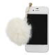 3X3.5mm Fur Ball Hangings Pendant Dustproof Plug For Mobile Phone