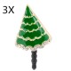 3x Christmas Gift Tree Cell Phone Anti Dust Plug For Mobile Phone 3x Christmas Gift Tree Cell Phone Anti Dust Plug For Mobile Phone