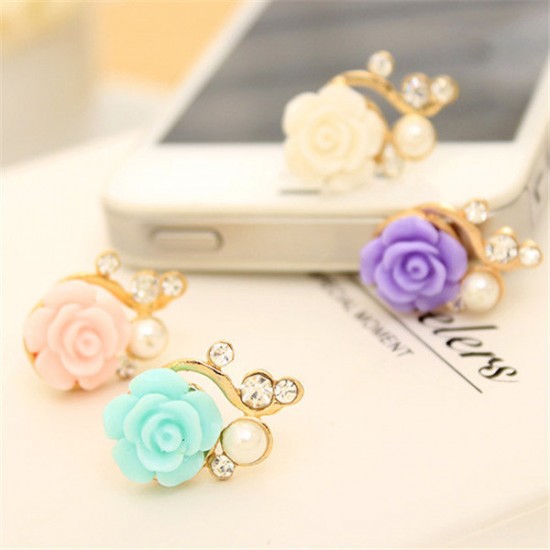 Earphone Port Metal Dust Plug 3.5mm Dustproof Resin Flower For Mobile Phone iPhone 6 Xiaomi Earphone Port Metal Dust Plug 3.5mm Dustproof Resin Flower For Mobile Phone iPhone 6 Xiaomi