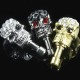 Halloween 3.5mm Diamond Skull Dust Plug Earphone Plug For Cell Phone