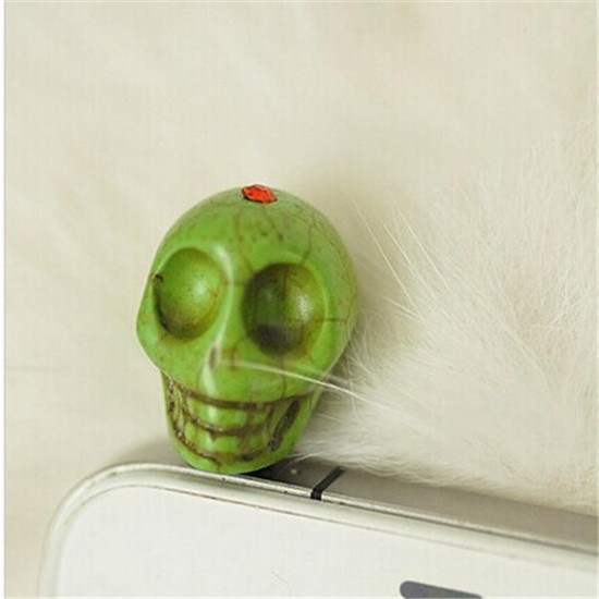 Halloween Gift Skull Dustproof Plug For Mobile Phone