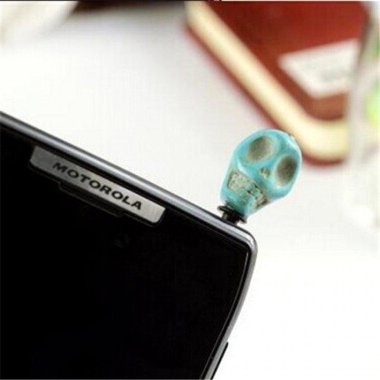 Halloween Gift Skull Dustproof Plug For Mobile Phone