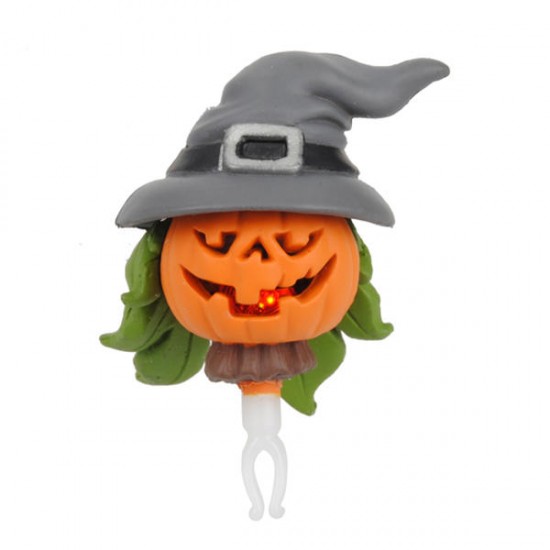 Halloween Pumpkin Flashlight Dustproof Plug for Mobile Phone