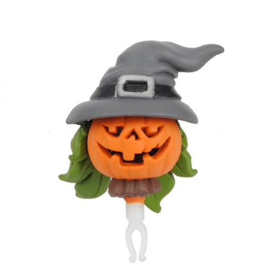 Halloween Pumpkin Flashlight Dustproof Plug for Mobile Phone