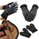 Women's Winter Warm PU Leather Click Touch Screen Magic Gloves