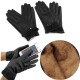 Women's Winter Warm PU Leather Click Touch Screen Magic Gloves