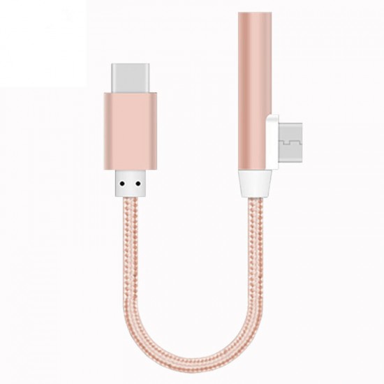 Bakeey™ 2 in 1 Charging Type C to 3.5mm Audio Jack Adapter Cable for Xiaomi 6 Letv 2 Letv 2 Pro