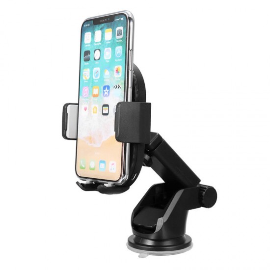 10W Fast Qi Wireless Charge Adjustable Windshield Dashboard Holder Car Mount for Mobile Phone