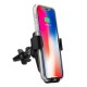 10W Qi Wireless Fast Charge Gravity Linkage Auto Lock Car Air Vent Holder Mount for iPhone Mobile Phone