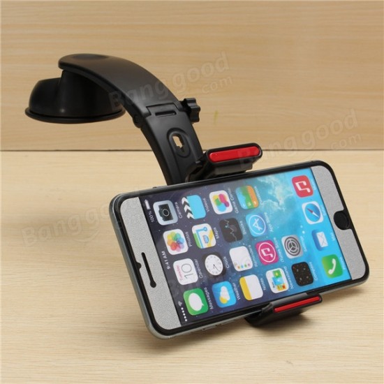3 in 1 Clip-on Strong Sucker Car Wind Shield Dashboard Phone Holder Stand for iPhone 8 X Cell Phone