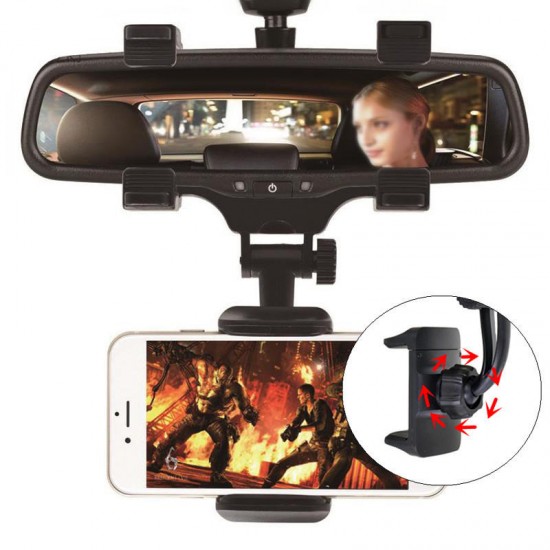 Bakeey™ Upgraded 360 Degree Rotation Fixed Rearview Mirror Car Mount Holder for Mobile Phone Bakeey™ Upgraded 360 Degree Rotation Fixed Rearview Mirror Car Mount Holder for Mobile Phone