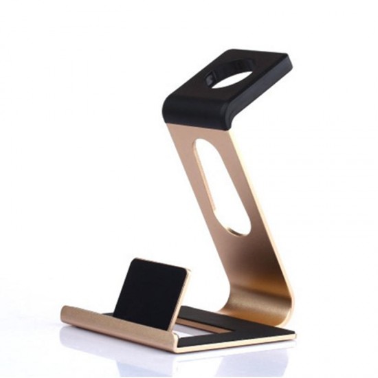 2 in 1 Multi-function Charging Holder Aluminum Alloy Phone Stand for iPhone iPad iwatch Xiaomi
