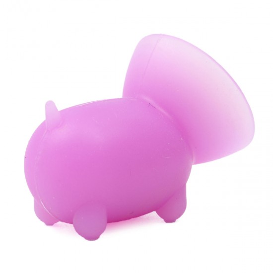 Mini Silicone Cute Pig Shape Sucker Phone Stand Mobile Phone Rubber Holder for Phone Tablet