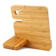 Wooden Detachable Desktop Charging Dock Cable Organizer Phone Holder Stand for iPhone Apple Watch