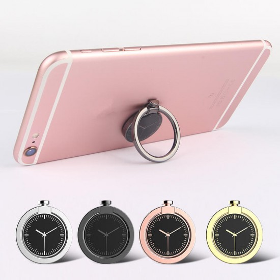 360 Degree Rotation Watch Shape Finger Ring Holder Phone Stand Ring Grip for iPhone Samsung Xiaomi