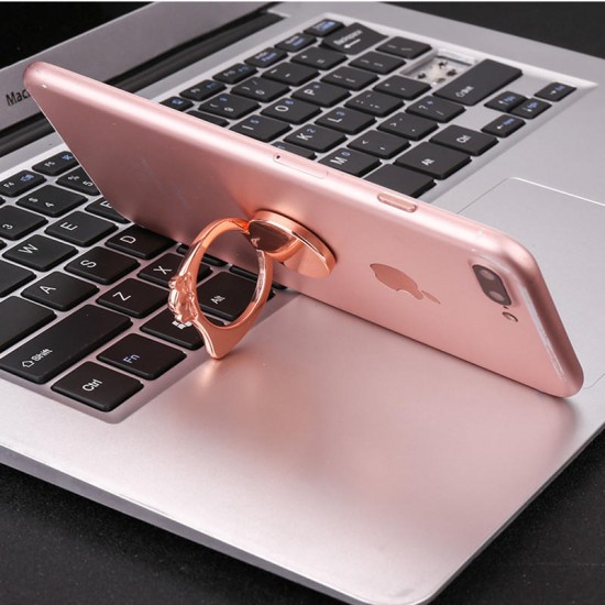 Bakeey Metal 180 Degree Foldable Finger Ring Holder Desktop Stand for iPhone Xiaomi Mobile Phone