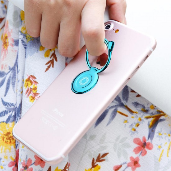 Baseus Cat Ear Portable Metal Ring Bracket Finger Ring Holder Phone Stand for iPhone Samsung Xiaomi