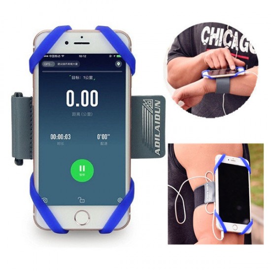 Flexible Soft Silicone Running Arm Bag Portable Sports Phone Case Arm Belt for under 6 inche Phone