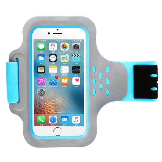 HAISSKY Running Reflective Stripe Waterproof Wrist Pouch Armband Arm Bag for Mobile Phone Under 5.5