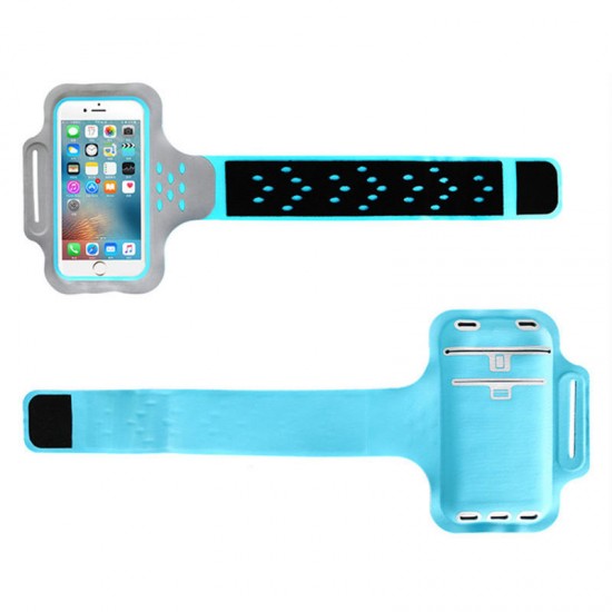 HAISSKY Running Reflective Stripe Waterproof Wrist Pouch Armband Arm Bag for Mobile Phone Under 5.5