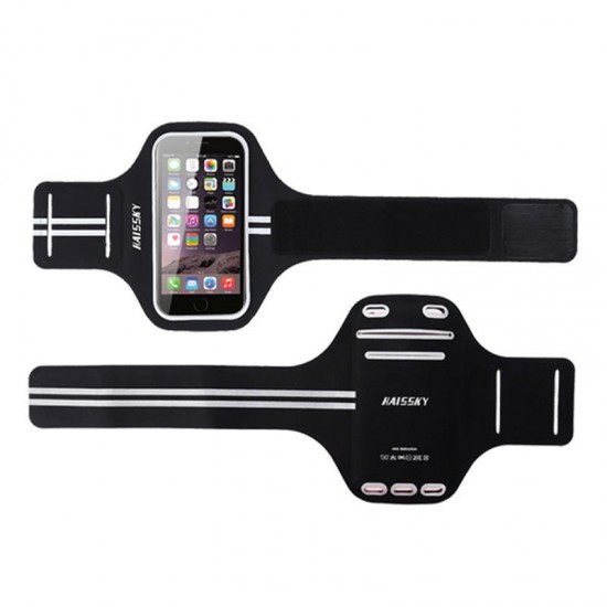 Haissky HSK-64 Outdoor Running Waterproof Touch Control Armband Arm Bag for iPhone 6s Mobile Phone