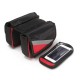 Bicycle Front Frame Tube Touch Screen Saddle Bag Pouch Holder For Under 5.7 Inch Mobile Phone