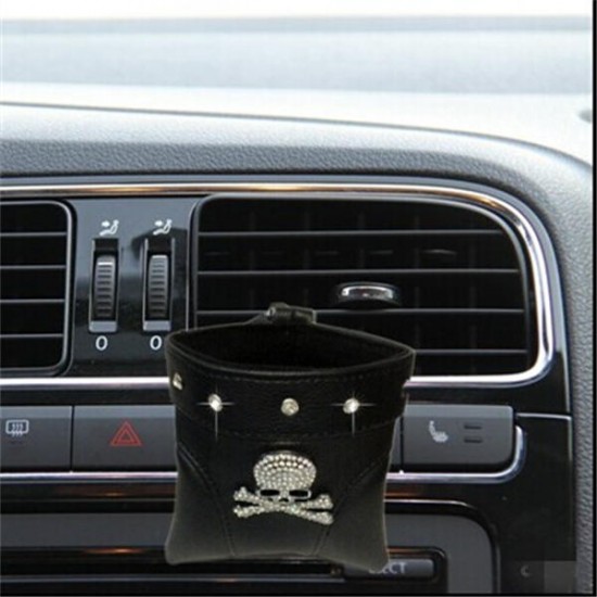 Halloween Skull Car Outlet Pocket Storage Hang Bag for Mobile Phone