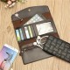 16 Card Slot Three-folded External Card Bag PU Leather Phone Wallet For Phone Under 5.5-inch