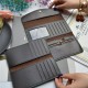 16 Card Slot Three-folded External Card Bag PU Leather Phone Wallet For Phone Under 5.5-inch