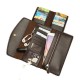 16 Card Slot Three-folded External Card Bag PU Leather Phone Wallet For Phone Under 5.5-inch