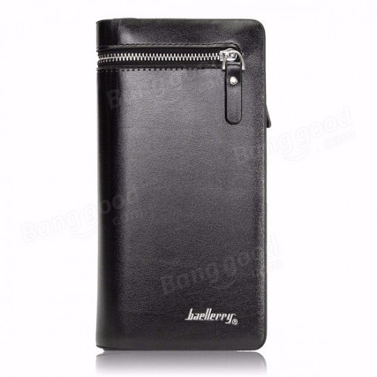 Baellerry Men Multi-function PU Leather Wallet Case Phone Bag Bifold Card Holder Handbag