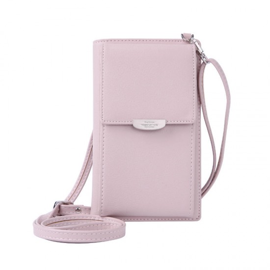 Bakeey Women Large Capacity PU Leather Crossbody Shoulder Bag Wallet for iPhone Xiaomi Cell Phone Under 5.5