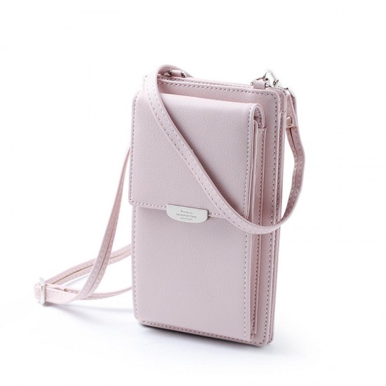 Bakeey Women Large Capacity PU Leather Crossbody Shoulder Bag Wallet for iPhone Xiaomi Cell Phone Under 5.5