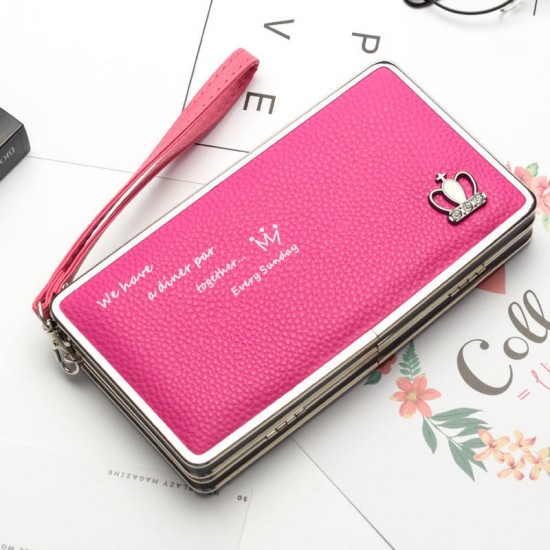 Bakeey™ Universal 5.5-inch Women Phone PU Wallet Purse Handbag For Xiaomi Huawei Samsung iPhone 7