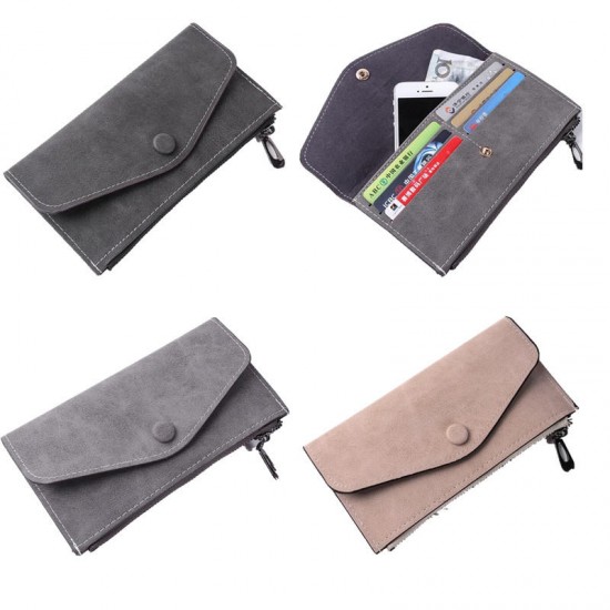 Clutch Long Purse Leather Wallet Case Phone Bag Card Solt Holder for iPhone Samsung Xiaomi Huawei