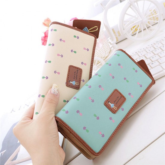 Fashion Sweet Girl Leather Women Long Wallet Phone Case Card Holder for iPhone X Samsung S8 Xiaomi 6