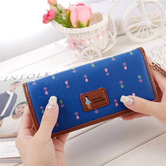 Fashion Sweet Girl Leather Women Long Wallet Phone Case Card Holder for iPhone X Samsung S8 Xiaomi 6