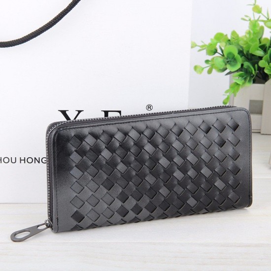 5.5 Inch Women's PU Woven Texture Long Wallet Phone Bag Handbag For iPhone 7/7 PLus Samsung S7 Edge