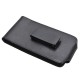 Black Universal PU Leather Magnetic Wallet  Waist Bag With Rotatable Clip For Phone Under 5.5 Inch