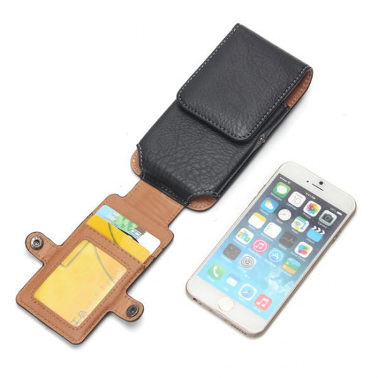 ENKAY Waist Bag PU Stone Texture Leather Phone Bag Wallet Case for iPhone Samsung Xiaomi Sony