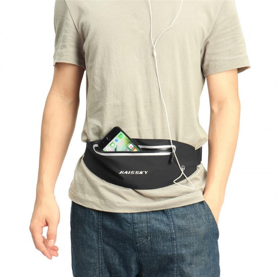 Haissky HSK-136 Outdoor Running Waterproof Reflective Stripe Waist Bag for iPhone 8 X Xiaomi