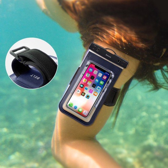 Baseus IPX8 Waterproof Screen Touch Arm Bag Phone Bag for iPhone Xiaomi Nubia Mobile Phone