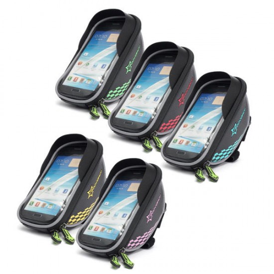 Bike Bicycle Frame Bag Phone Case Clear Handlebar Bags Pannier Holder Touch Screen Bag