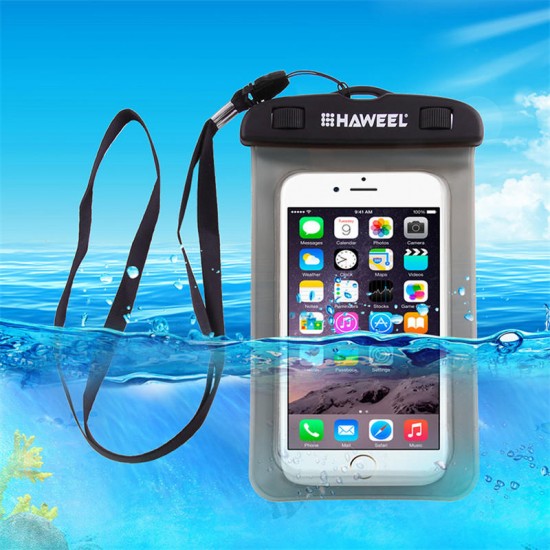 Haweel Waterproof Transparent Screen Touch Phone Bag for iPhone Xiaomi Huawei Mobile Phone