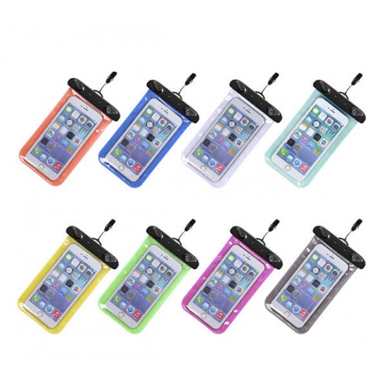 IPX8 Waterproof Cell Phone Sealed Bag Pouch with Arm Band for Phone Under 6 Inches Phone
