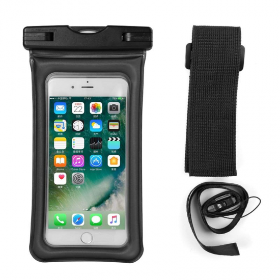 Universal Airbag Floating Waterproof Screen Touch Earphone Hole Arm Bag Phone Bag for Samsung Xiaomi