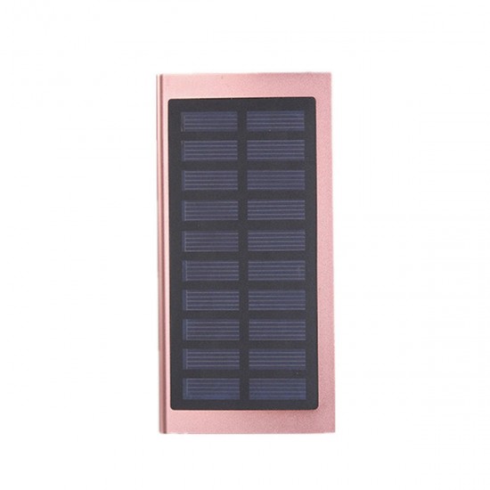 10000mAh Portable Solar Power Bank Dual USB Fast Charger DIY Case For Mobile Phone